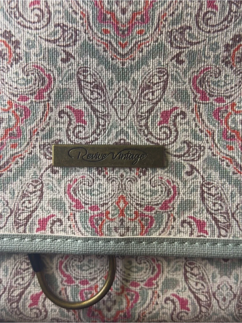Hanging Cosmetic Toiletry Bag in Pink Paisley